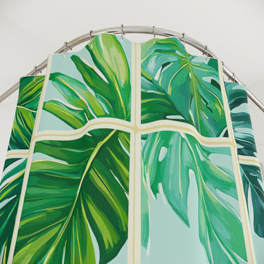 Palm Breeze Tropical Shower Curtain
